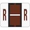 Smead Label, Bccr, Endtab, "R", Brown Pk SMD67088 - alternate 1